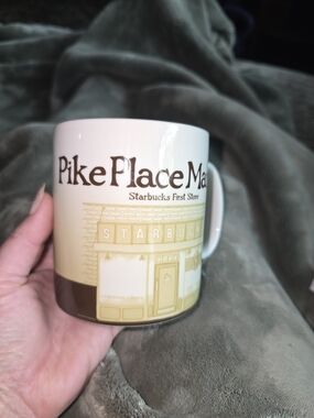 Starbucks Pike Place Market Beige Ceramic Coffee Mug